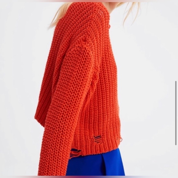 Zara Knit Orange Sweater - Size Small - Picture 2 of 8